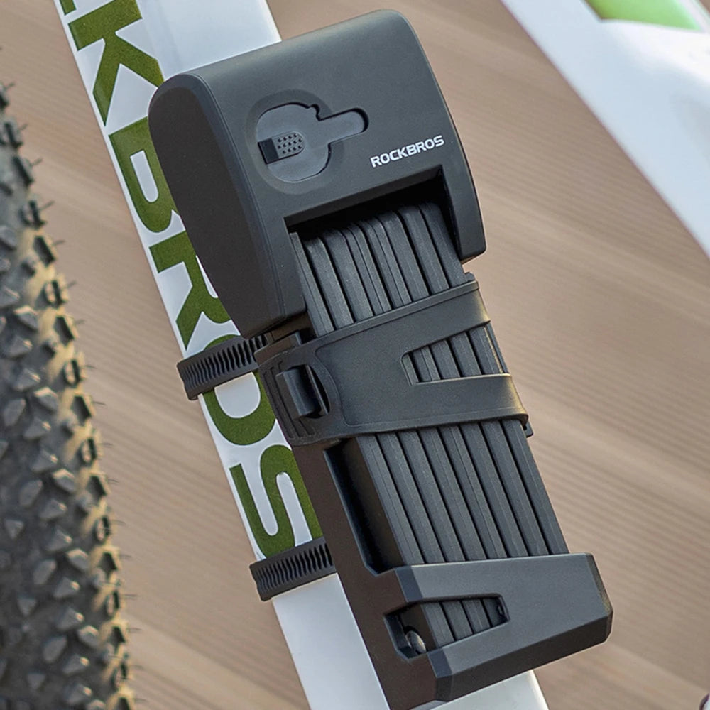 Bicycle Lock Heavt Duty Anti-Theft Smart Fingerprint Folding Lock Alloy Steel Anti-Hydraulic Shear Motorcycle Bike Accessories