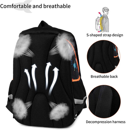 School Bags for Kids Backpack for Boys Elementary Kindergarten Preschool School Bag 14 inch Multifunctional Cute Large Capacity