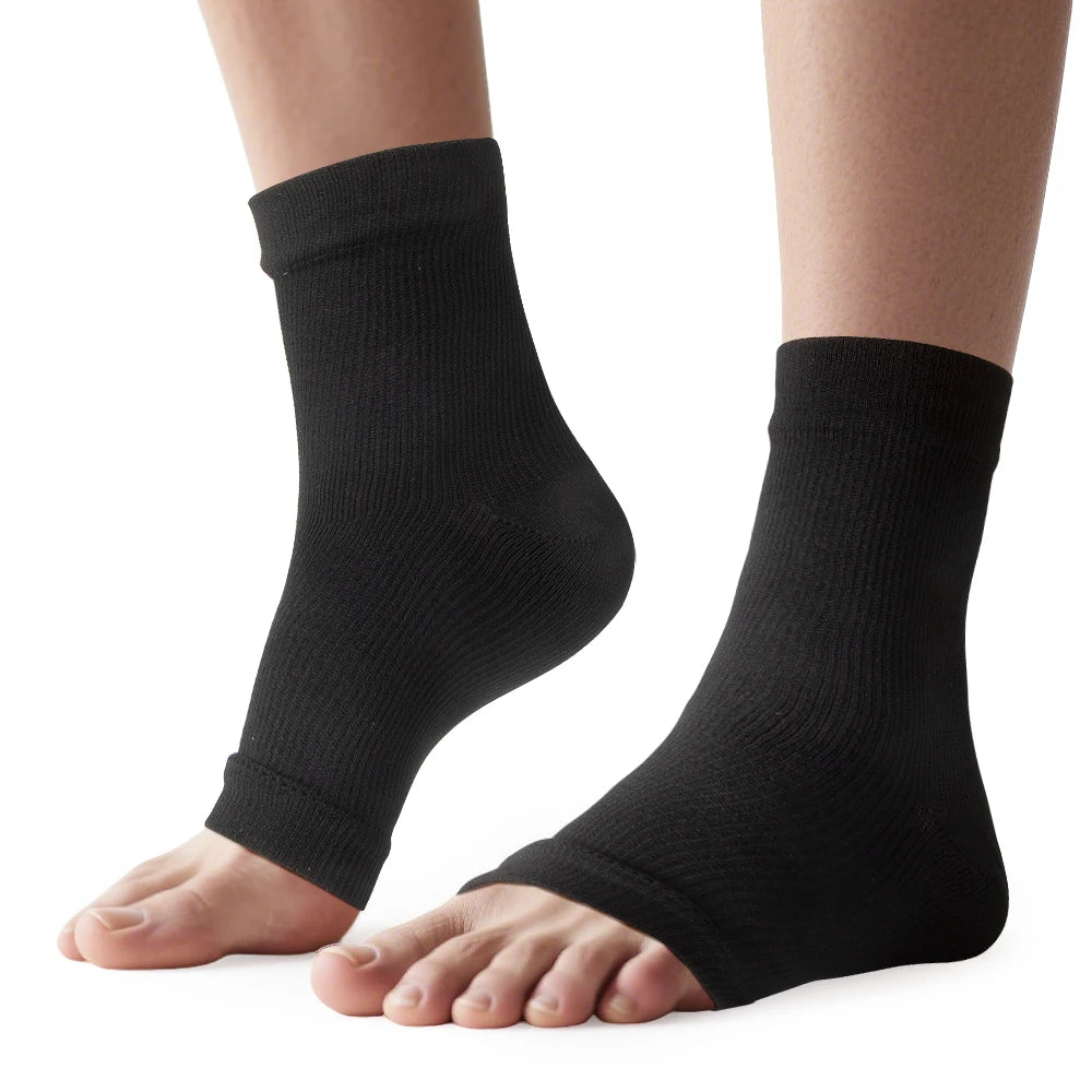 1Pair Neuropathy Socks - Compression Diabetic Toeless Foot Sleeves for Ankle Gout, Plantar Fasciitis Relief Brace for Men Women