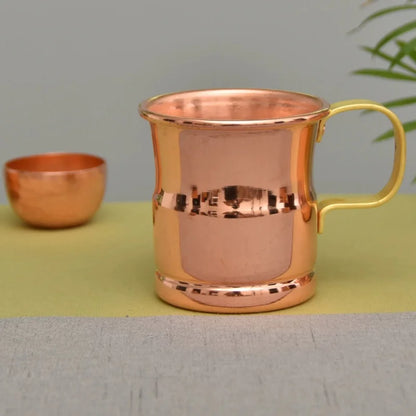 Handcrafted Beer Milk Mug Weave Handle Thickened Moscow Water Mule 360ML Breakfast Cup Drinkware Tableware Pure Copper 1 PCS