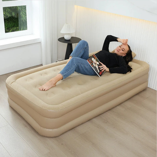 Automatic Air Bed Inflatable Home Inflatable Bed Single Air Mattress Bed Double Lazy Bed Outdoor Portable Air Mattress Bed