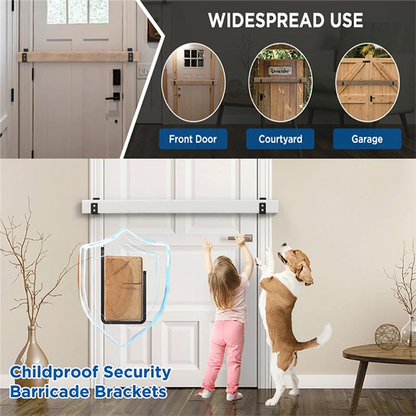 AAAEL-2 Pieces 2Inch X 4Inch Door Barrier Clips Heavy Duty Open Rod Bracket U Shape Bracket For Barn Shed Garage Gate Durable