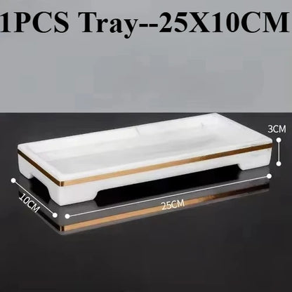 1pcs Resin Light Luxury Bathroom Wash Tray Hotel Bathroom Bathroom Wash Table Toothbrush Shelf Decoration  Toilet Accessories