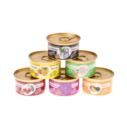 Car Air Freshener: 12 Kinds Scent | Organic Cans | Odor Eliminator Essential | Long-Lasting | Strong Fragrance | For Home/Toilet