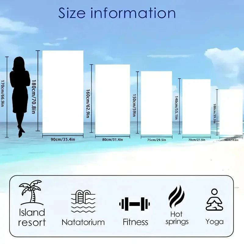 1Pc Custom Photo Beach Towel Personalized Bath Towel Pool Towel Soft Polyester Rectangular Beach Towel Printed Design Hand Wash