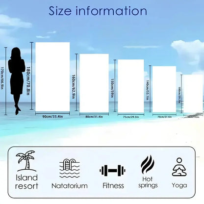 1Pc Custom Photo Beach Towel Personalized Bath Towel Pool Towel Soft Polyester Rectangular Beach Towel Printed Design Hand Wash