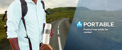 Vacuum Insulated Blender for Fruits and Vegetables - Rechargeable Portable Blenders with Stainless Steel Blade