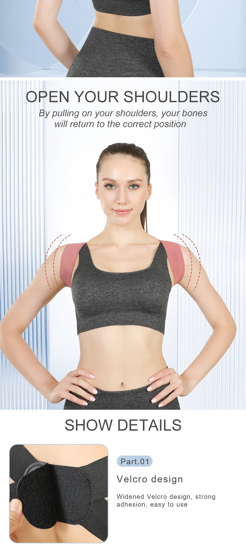 Adjustable Posture Corrector Back Support Shoulder Belt Rectify Straighten Correction Spine Corrector Health Postural