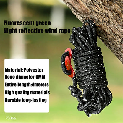 6mm Rock Climbing Rope 4 Meters,Outdoor Safety Climbing Rescue Grappling Lifeline Escape Descender Abseiling Fishing Rope