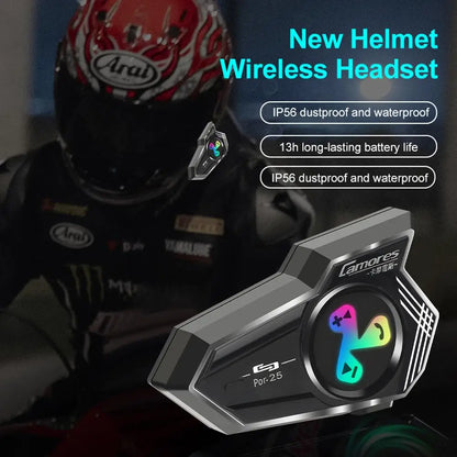 Bluetooth 5.4 Wireless Motorcycle Helmet Headset Hands-free Call Phone Motorcycle Waterproof Earphone Music Player Moto Helmet