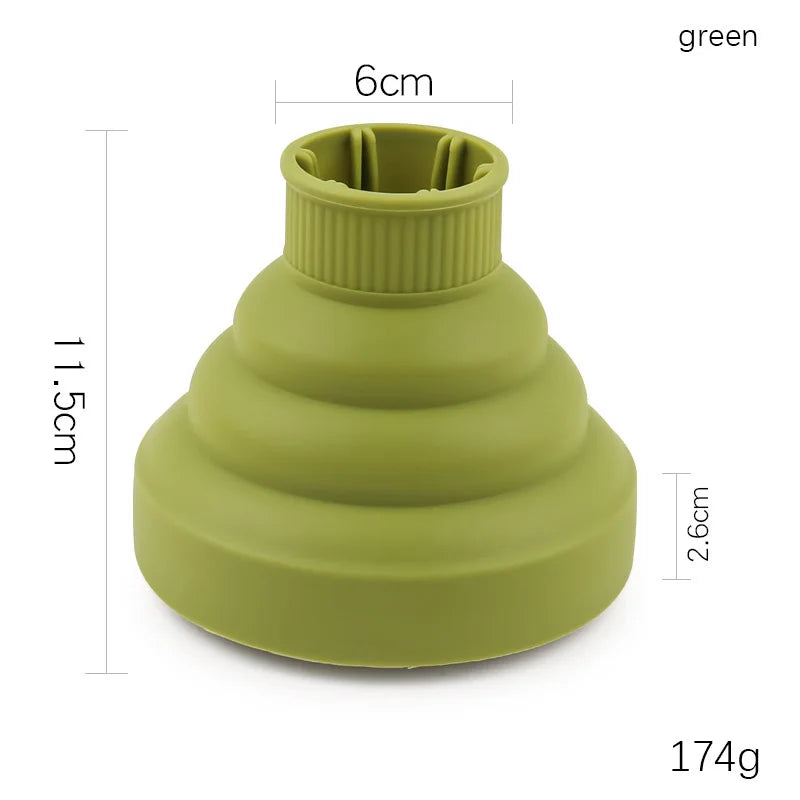 1pc silicone hair dryer diffuser cover foldable heat-resistant curly hair dryer styling accessories Special for real hair wigs