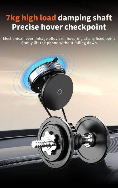 Magnetic Car Mount Mobile Phone Holder Vacuum Adsorption 360° Rotation Super Strong Suction Bracket for Iphone12-16 Smartphone