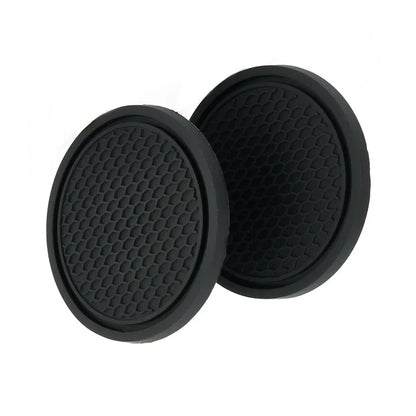2pcs Black Car Auto Cup Holder Anti Slip Insert Coasters Pads Interior Accessories For Most Cups Accessories