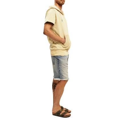 2024 Amazon New Men's Athleisure European and American Hooded Loose Short Sleeves