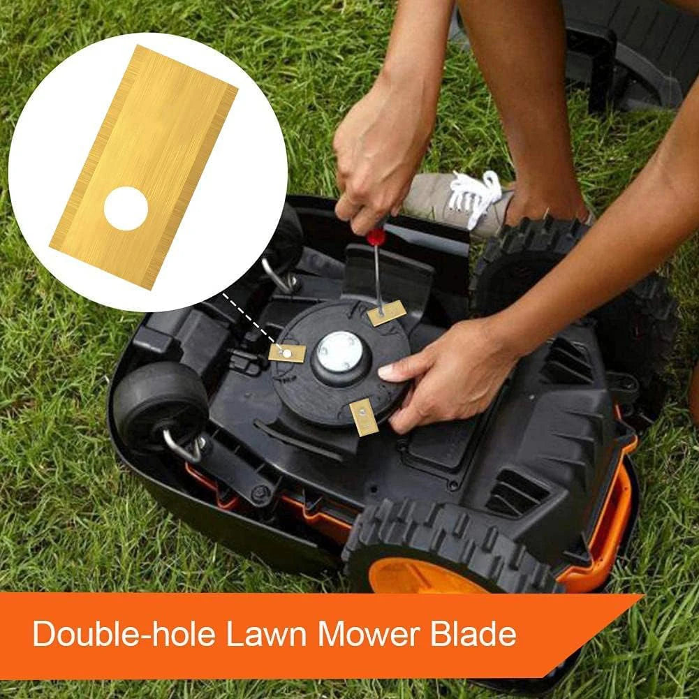 18Pcs Blades Replacement Stainless Steel Lawn Mower Cutting Blade Set Single Hole Lawn Mower Blade for Worx Landroid Lawn Mowers