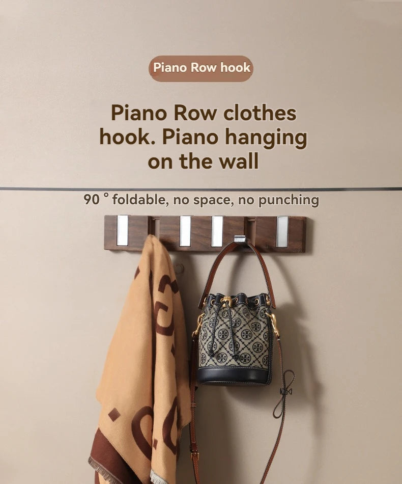 1Pc Row of Hooks, No Punching, Strong Load-bearing Door, Rear Hanger, Hat Rack, Used for Bedroom Door, Bathroom, Kitchen