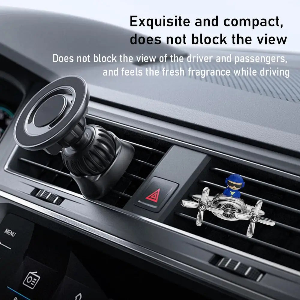 Car Air Freshener Odor Eliminator SUV Vent Clip Rotating Perfume Diffuser Pilot Shape Design Lasting Long Car Fragrance Diffuser
