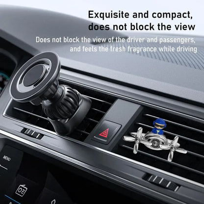 Car Air Freshener Odor Eliminator SUV Vent Clip Rotating Perfume Diffuser Pilot Shape Design Lasting Long Car Fragrance Diffuser