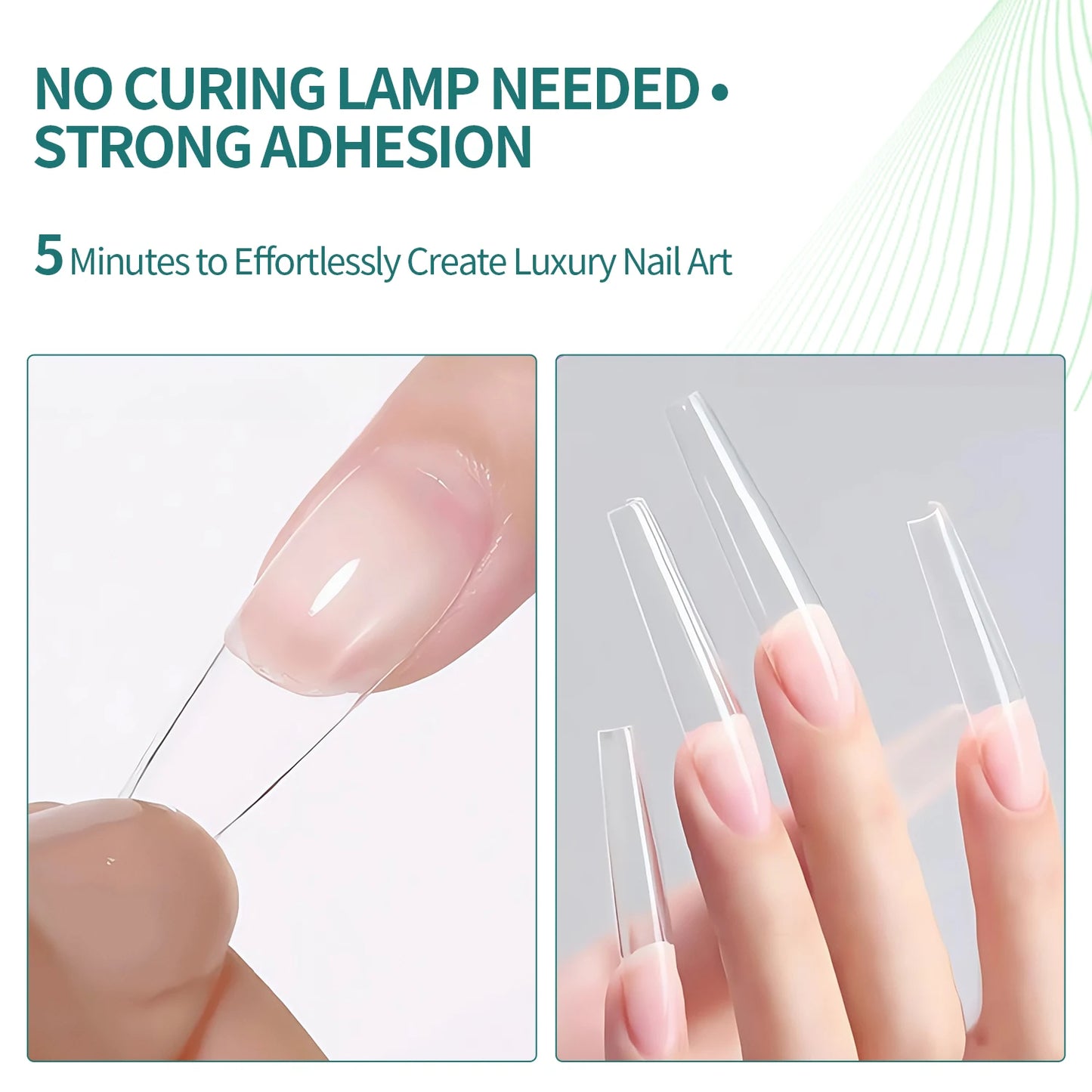 Nailpop Press On Nail Glue Super Strong Long Lasting Fast Drying No UV Lamp Needed Hypoallergenic Gentle Adhesive for Fake Nails