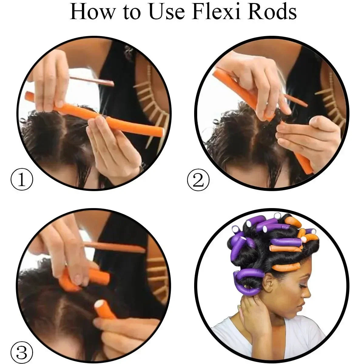 20pcs Flexible Hair Curling Rod Hair Curler Makers Soft Foam Bendy Twist Curls Flexi Rollers Styling Tools Hair Roller