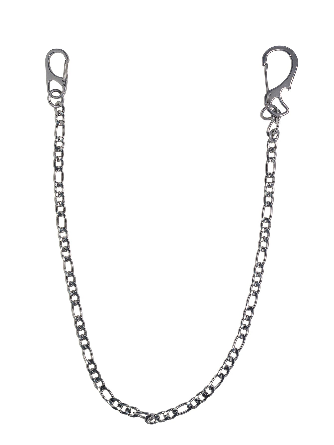 21 inch long Figaro 3:1 chain necklace choker jean trouses chain street dance decor stainless steel carabiners