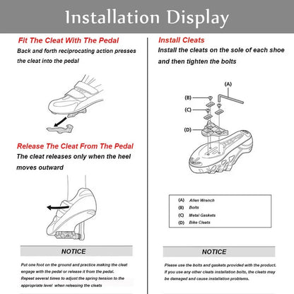 BUCKLOS Bike Pedal Cleat Fit Shimano SPD Bike Pedal Cleat for LOOK KEO/SPD-SL/LOOK Delta/SPD MTB Road Bicycle Cycle Shoes Cleats