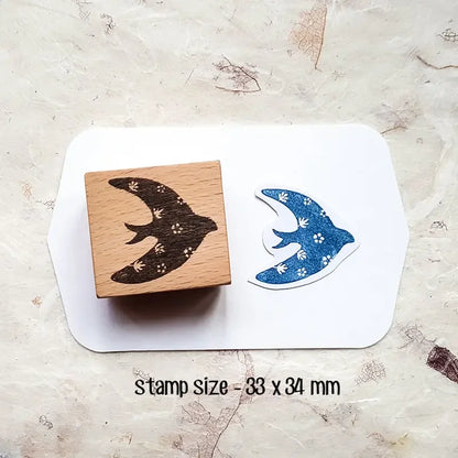 Stamp Scrapbooking Supplies Flower Petal Birds Stationary Kawaii Wooden Stamps