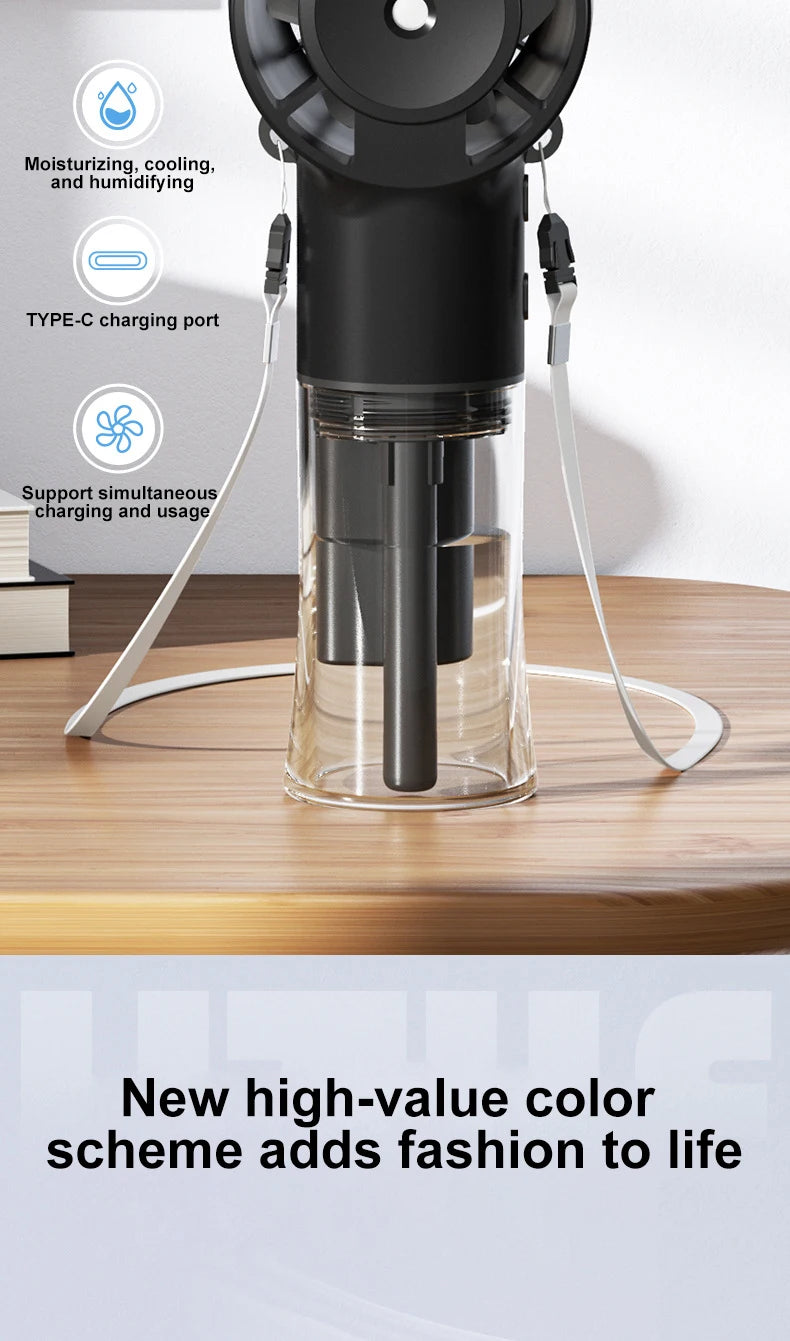 Mini Handheld Fan Portable Misting Fans Adjustable Handheld Fan for Commuters Water Humidifier Cooling Gadget