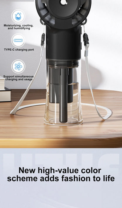 Mini Handheld Fan Portable Misting Fans Adjustable Handheld Fan for Commuters Water Humidifier Cooling Gadget