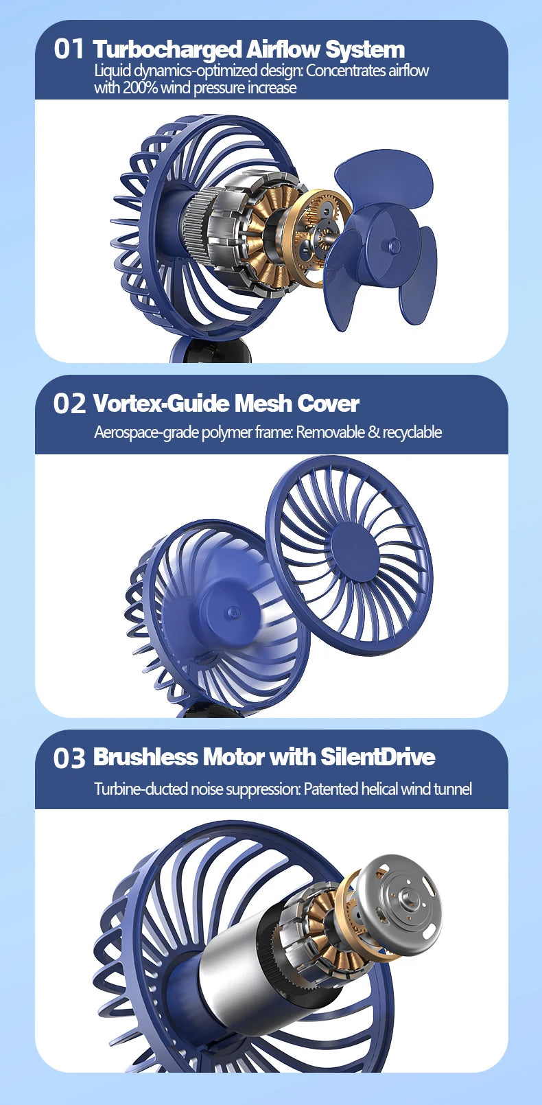 Portable Handheld Fan-LED Display Usb Fan, 6-Speed Wind, Rechargeable Portable Fan, Mini Fan for Home/Camping/Office