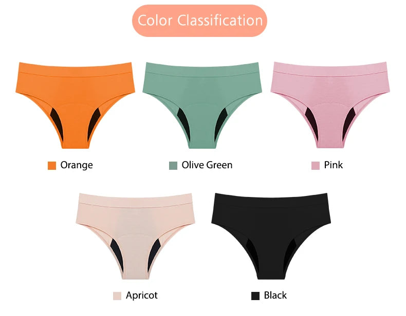 Women's Menstrual Panties Leak Proof Bikini Menstrual Strong Menstrual Cycle Absorbent Underwear Abundant Flow Menstrual Briefs