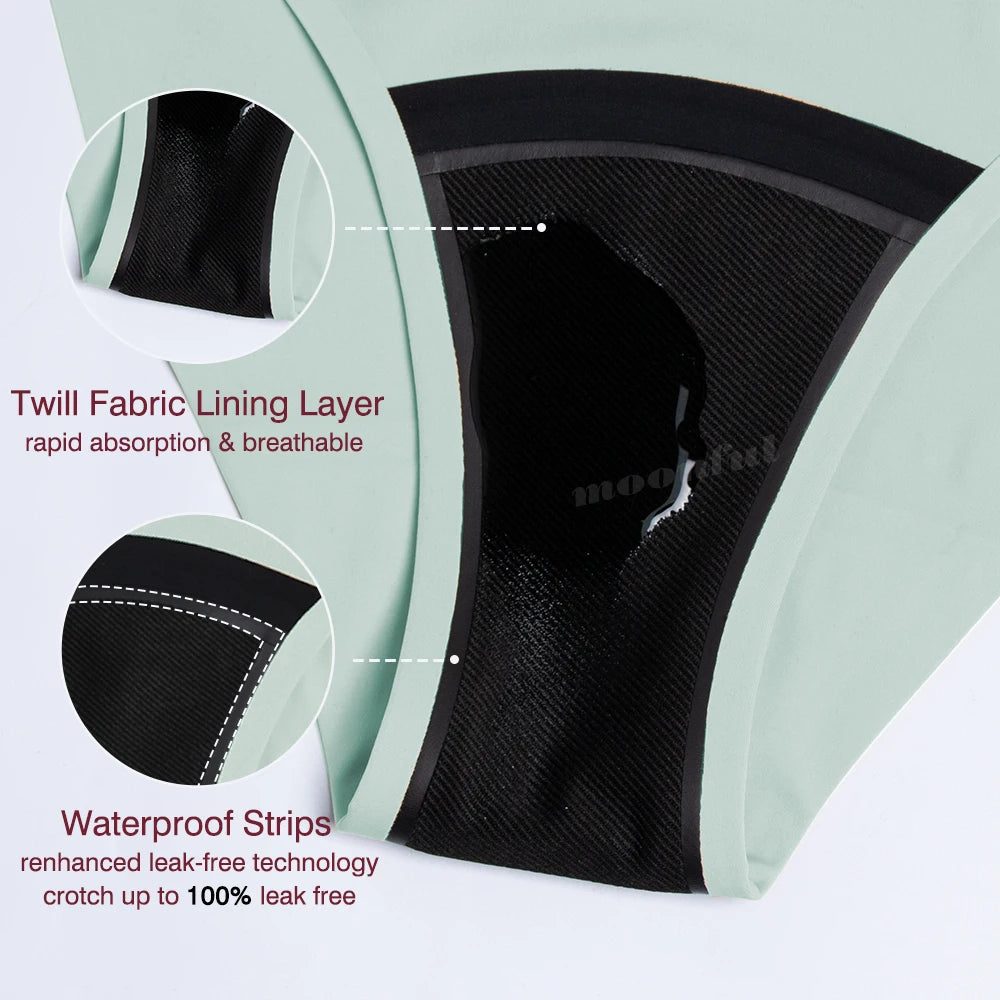 Menstrual Panties Women Leak proof Menstrual Period Underwear Ice Silk Menstruation Panties Menstrual Cycle Absorbent Underwear