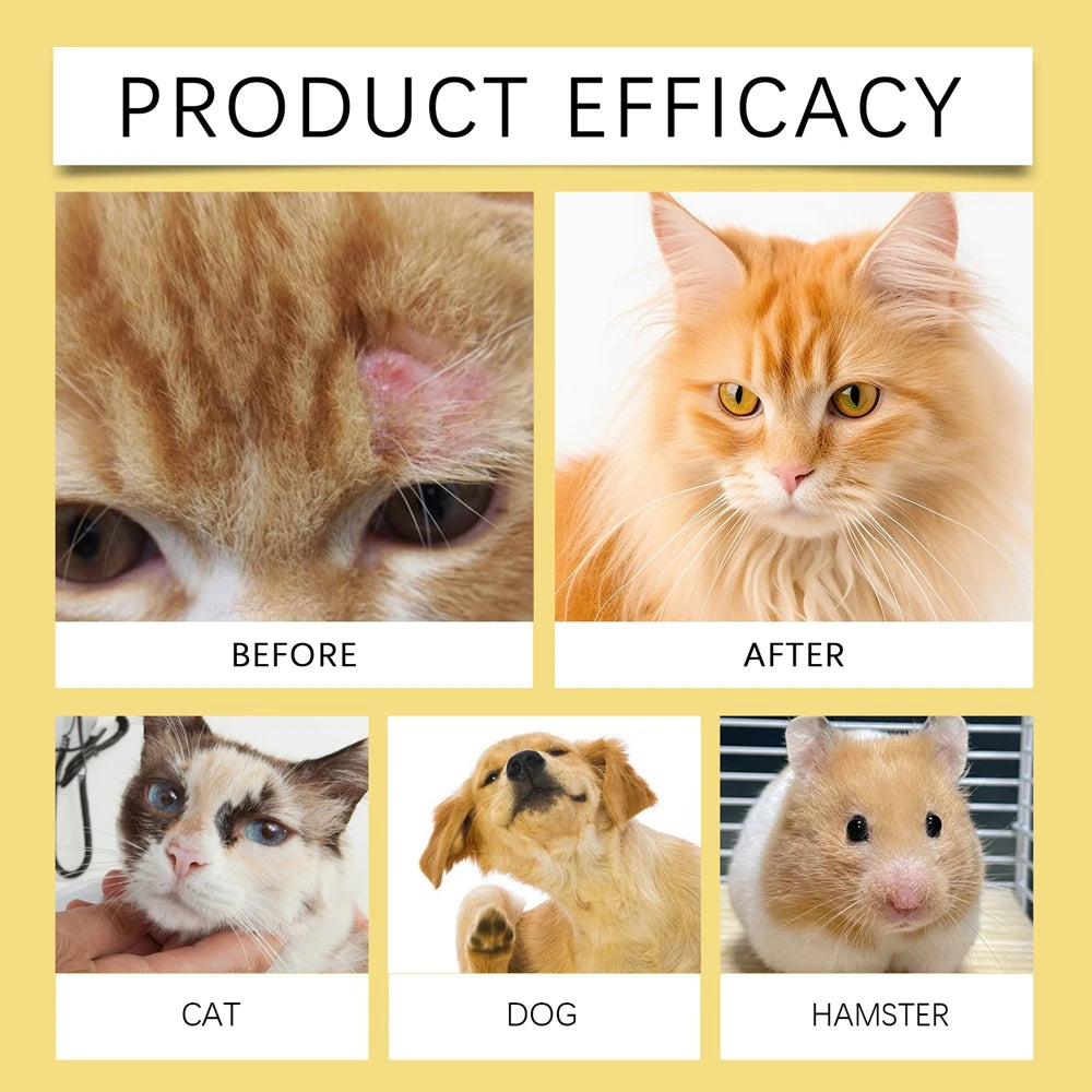 50ml Pet Skin Care Spray Relieve Discomfort for Dogs Cat Flea Lice Control Alleviate Skin Scratching Licking Pet Wound Spray