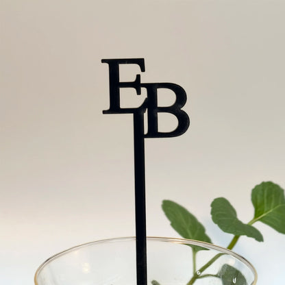 Customized Wedding Cocktail Stirrers Letter Cut Cocktail Swizzle Sticks Table Decor Personalized Acrylic Party Drink Stirrers