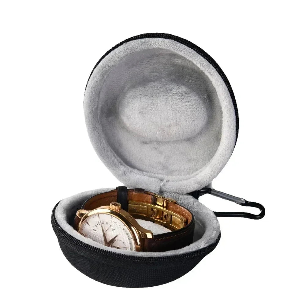 Portable EVA Single Watch Travel Case Watch Storage Organizer Box Watch Holder Waterproof for Smartwatches Zippered Container