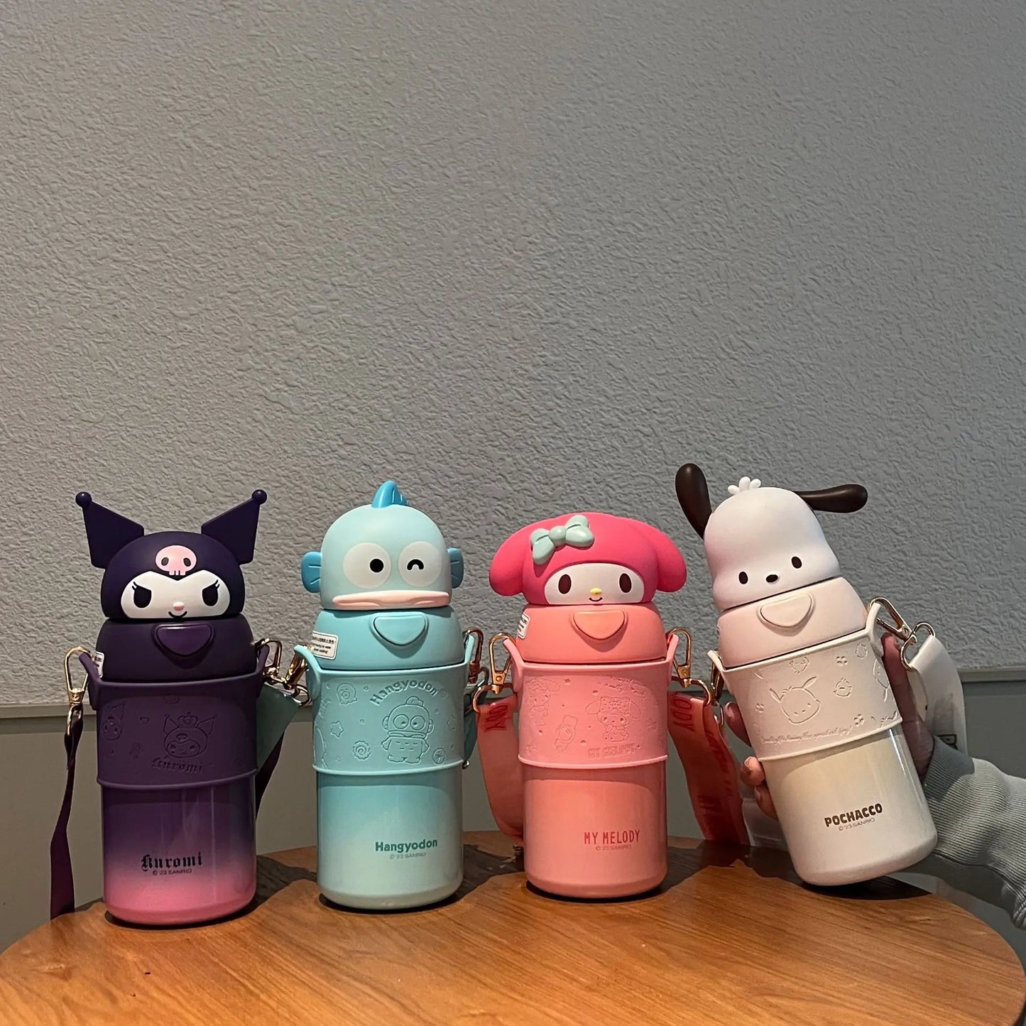 560ml Sanrio Kuromi Stainless Steel 316 Thermos Kawaii Hello Kitty Cinnamoroll Melody Kids Vacuum Flask Water Bottle Tumbler