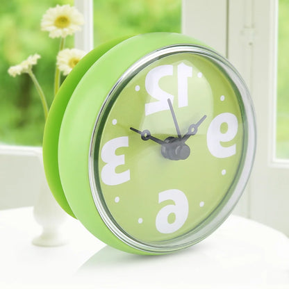 Bathroom Clock Shower Clock Waterproof Suction Wall Window Mirror Bath Shower Clock Bathroom Accessories Waterproof Clock