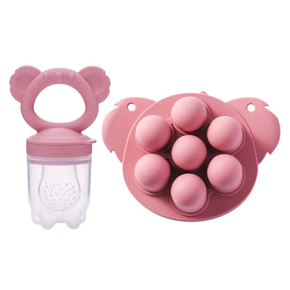 Baby Fruit Feeder Food Grade Silica Gel Pacifier Silicone Teething Nipple Feeding Grind Fruits Vegetable for Baby's Meal Feeding