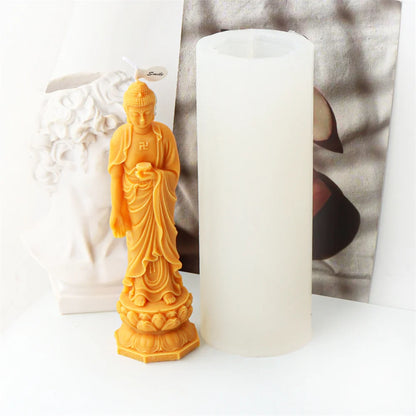 Buddha Silicone Candle Mold Church Buddha Incense Candle Plaster Decoration Mold Diy Church Candle making Supplies