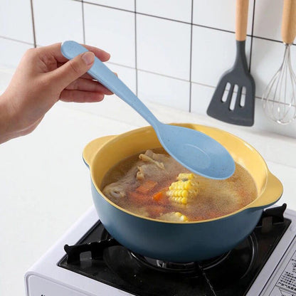 Soup Spoon Long Handle Cereal Spoon Plastic Serving Spoon Microwave Dishwasher Safe Porridge Spoon Kids Tableware Dinner Spoon