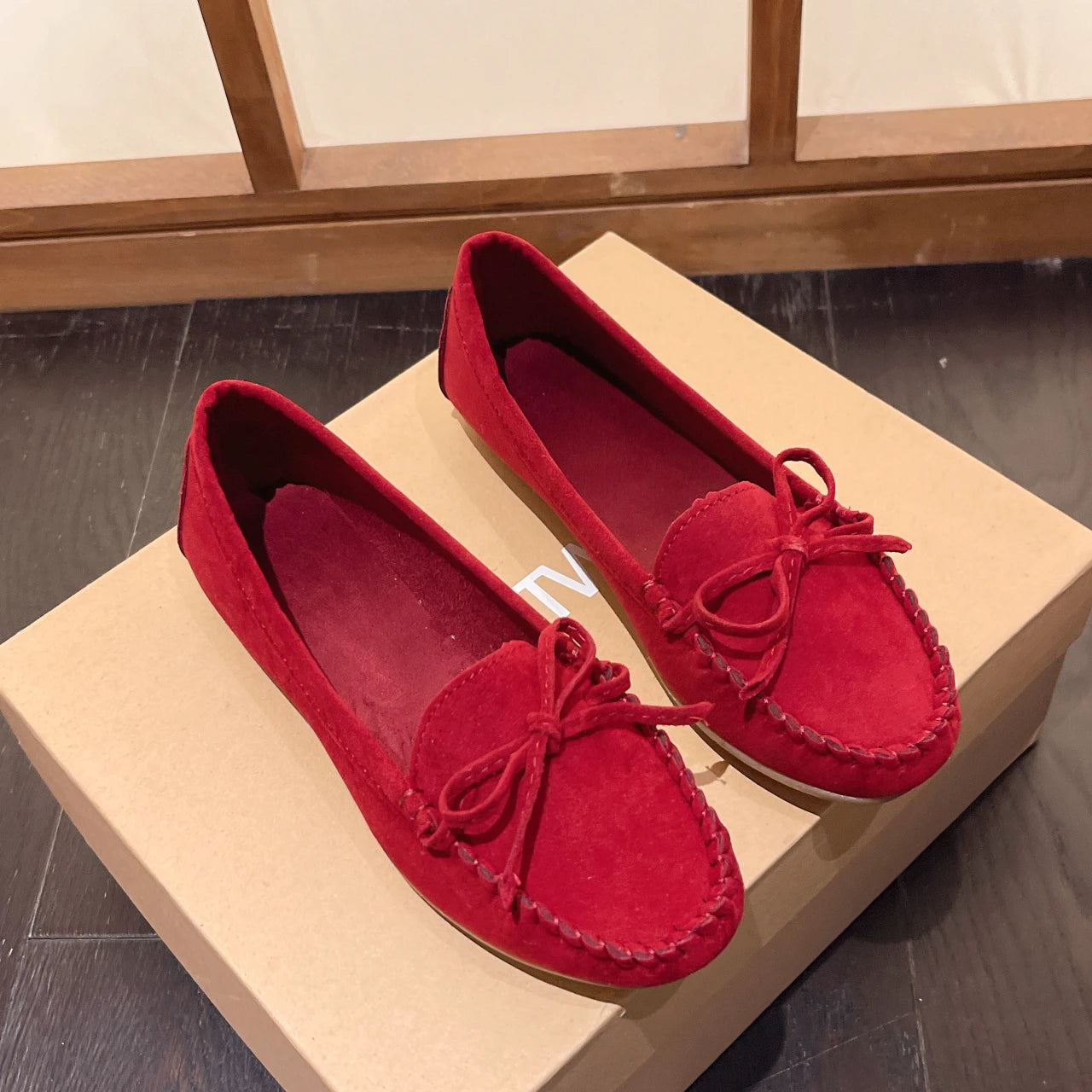 Woman Trend Fashion Casual Lofers Women's Flat Shoes Ladies Elegant Butterfly-Knot Comfortable Women Soft Classic Office Shoes