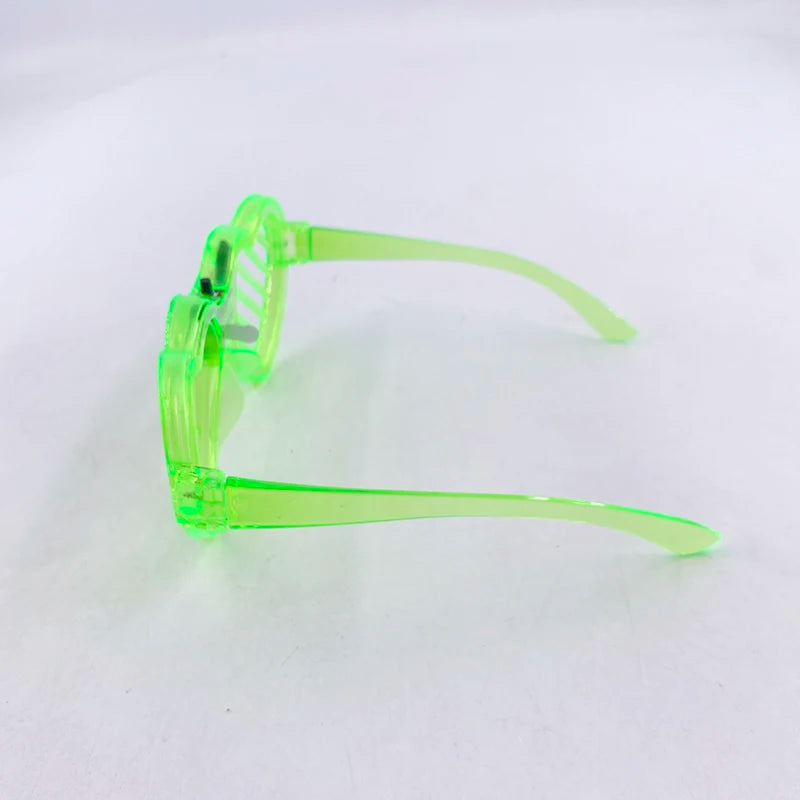 Light Up LED Glasses 5 Colors Heart Shape Glow Glasses Glow in The Dark Party Supplies Neon Party Favors for Kids Adults
