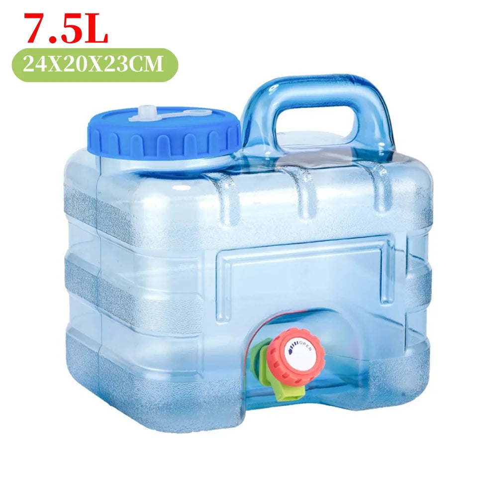 5 L Water Container with Faucet Water Carrier Canister Large Capacity Water Bottle Water Can Bucket Food Grade Water Container