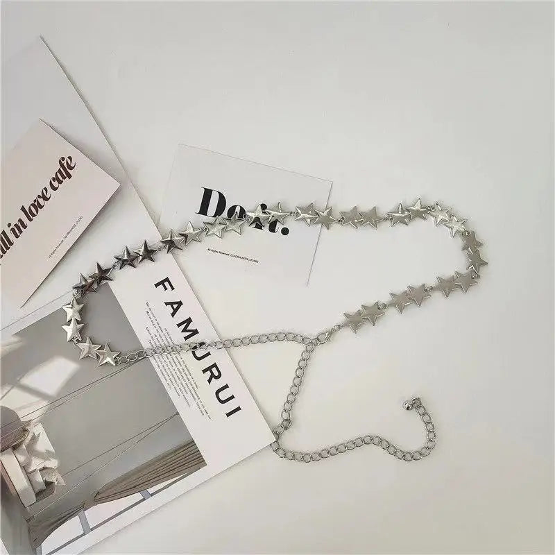 Fashion Retro Metal Accessories Fedora Belt Accessories Men Women Hats Straw Hat Accessories Belt Chain Decoration