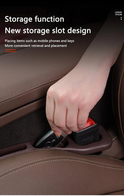 2pcs Car Seat Gap Filler Organizer Waterproof Car Seat Gap Plug Strip with 2 Grooves Seat Gap Storage Auto Interior Accessories