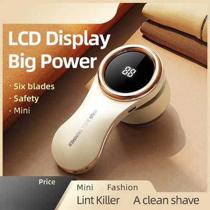 Electric Lint Remover for Clothes LCD Display USB Rechargeable Portable Hair Balls Fuzz Removers Household Fabric Shaver