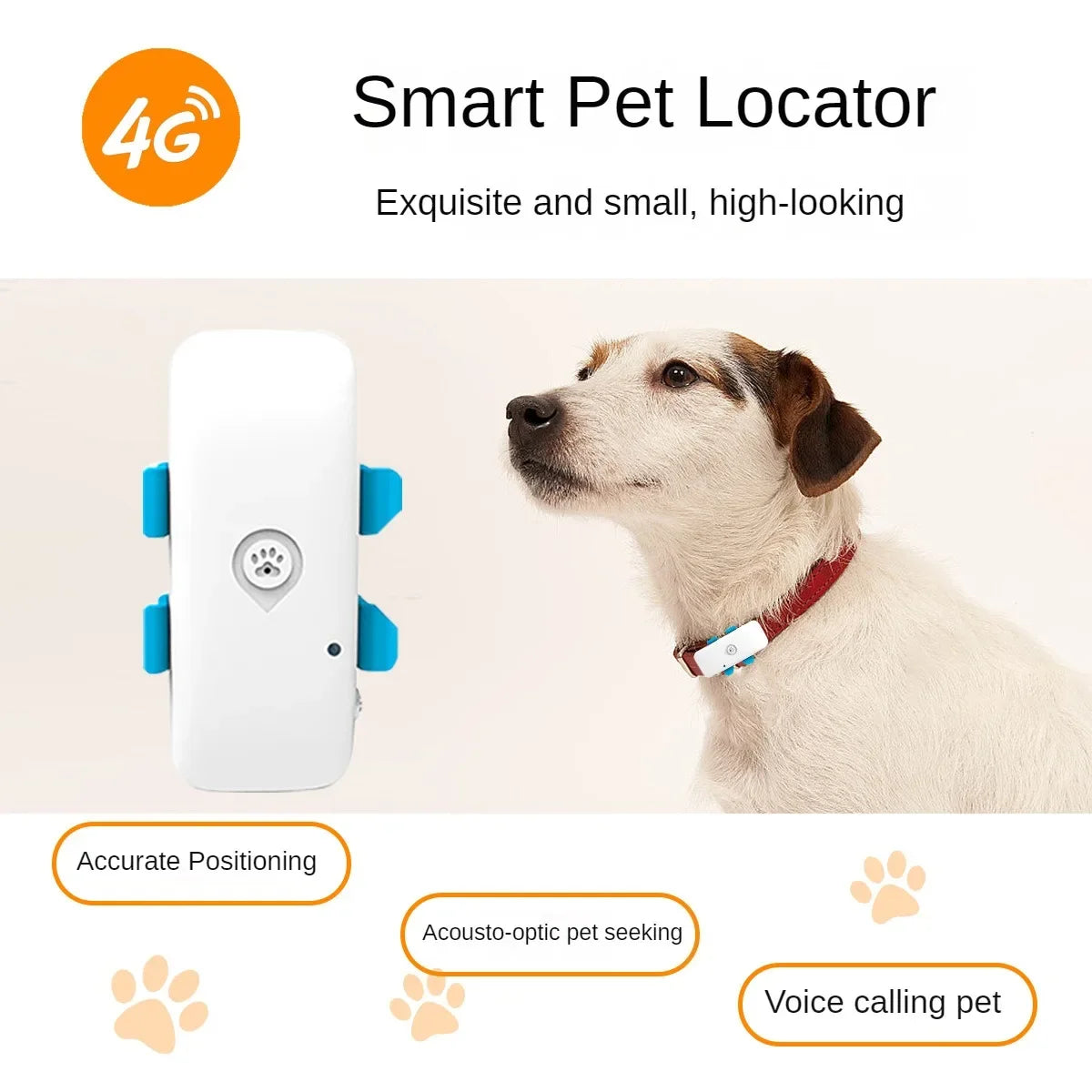 Pet GPS Tracking Locator, 4G, Global Cat and Dog, Remote Viewing App