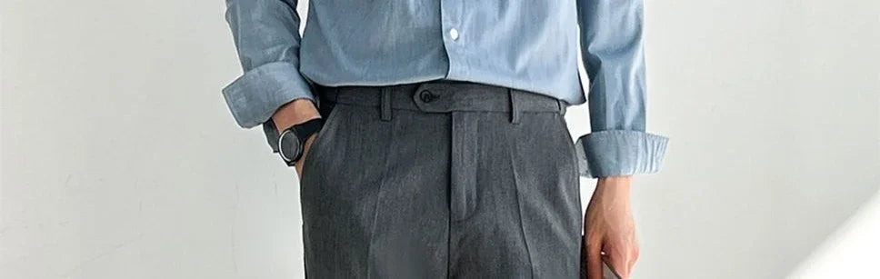 Office Social Tailoring Work Black Male Suit Trousers Business Men's Summer Pants Elegant 2024 Thin Casual Fabric Slacks Wear Up