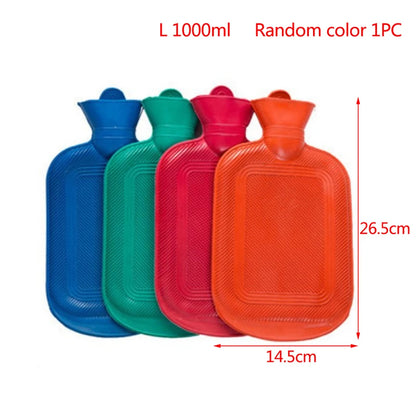 500/1000ml Water Injection Rubber Hot Water Bottle Thick Hot Water Bottle Winter Warm Water Bag Hand Feet Warmer Water Bottle