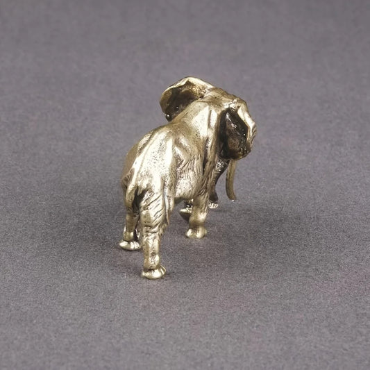 Vintage Copper Elephant Figurine - Alphabet Animal Series, Collectible Brass Mammoth Sculpture, Decorative Artisan Craft for